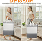 4 Pack Large Laundry Baskets, Laundry Hampers, Freestanding Waterproof Collapsible Clothes Bag with Extended & Reinforced Handles - Clothes Basket for Dorm, Bathroom, Home (125L)