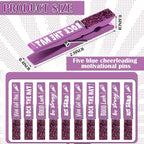 Kigeli 30 Pcs Spirit Clips Cheer Pins Cheerleader Gifts Clothes Pins for Backpacks Competition Glittered for Team Cheer Gifts Stuff Supplies Party Favors Accessories Bulk(Purple,Shiny)