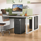 DEVAISE 3 Drawer Mobile File Cabinet with Lock, Under Desk Metal Filing Cabinet for Home Office Fits Legal/Letter/A4 Size, Fully Assembled Except Casters, Black