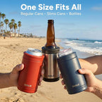 DUALIE 3 in 1 Insulated Can Cooler - 15+ Colors - Universal Size for 12 oz Cans, Slim Cans, and Bottles