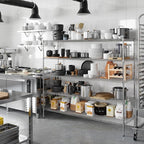 21" Deep x 72" Wide x 64" Height Wire Shelving Kit | 5-Tier | NSF Commercial Storage Rack Unit