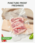 Syntus 11" x 100' and 8" x 100' Vacuum Sealer Bags for Food with Cutter, Vacuum Sealer Bags Roll Keeper BPA-free Heavy-duty Commercial Grade for Food Storage, Meal Prep and Sous Vide