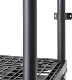 Gracious Living 72 Inch 5 Shelf Heavy Duty Light Weight Garage or Indoor Storage Unit Holds up to 150 Pounds with Easy Assembly (1 Pack), Black