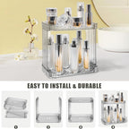 Bathroom Counter Organizer Cosmetics Skincare Organizers Skincare Makeup Organizer Countertop Holder for Perfume-2 Tier-Grey