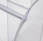 Whitmor Mesh Popup Laundry Hamper 3 Compartment Sortable Horizontal Collapsible Laundry Basket for Clothes Laundry Room Bedroom