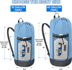 BALEINE 120L Laundry Bag Backpack, 900D Oxford Fabric Large Travel Laundry Bags with Shoulder Straps and 2 Mesh Pockets for College Dorm, Apartment, Laundromat (Blue, 120L)