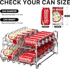 Simple Houseware Dual Row Front Loading Can Dispenser, Chrome