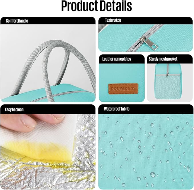 Lunch Bag Women/Men Lunch Box Women/Men (Cyan)