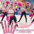 Kigeli 30 Pcs Spirit Clips Cheer Pins Cheerleader Gifts Clothes Pins for Backpacks Competition Glittered for Team Cheer Gifts Stuff Supplies Party Favors Accessories Bulk(Light Pink,Shiny)