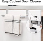 KES Over The Cabinet Door Towel Rack, Kitchen Towel Rack Over Cabinet Towel Bar Towel Holder SUS304 Stainless Steel 2 Pack Polished Steel, KTH200S26-P2