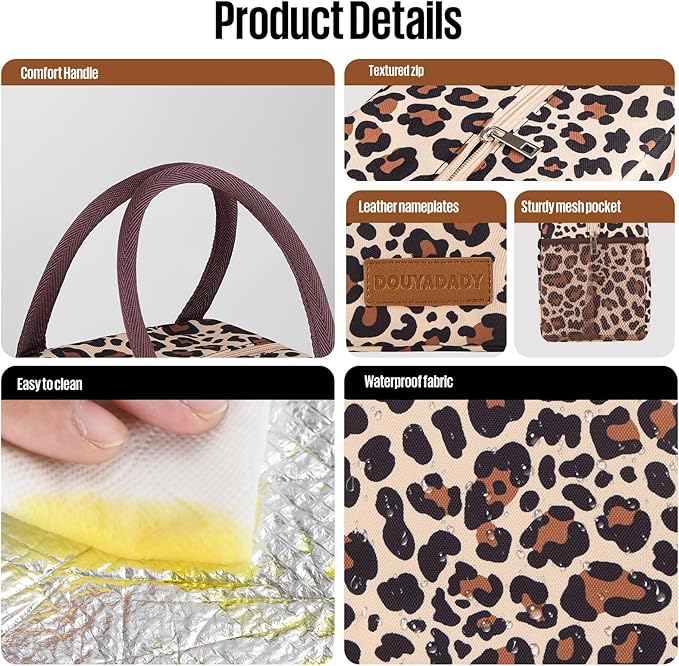 Lunch Bag Women/Men Lunch Box Women/Men (leopard)