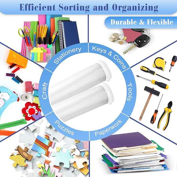 Jetec 32 Pcs Mesh Zipper Bags Toy Storage Bikini Organizer Bag Bolsas Para Guardar Trajes De Bano Waterproof Zipper Reusable Pouch Puzzle Multipurpose for Storage Office(White,7.5 x 5 Inch)