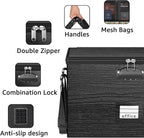 Fireproof Document Box File Organizer - Portable Locking Filing Storage Box with Handle Waterproof for Hanging Letter/Legal Folder Important Document