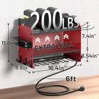 Power Tool Organizer Wall Mount wtih Charging Station,4 Drill Holder Wall Mount with 8 Outlet Power Strip,3 Layers Heavy Duty Tool Rack with Hooks,Screwdriver Organizer in Workbench,Garage