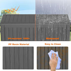 180 Gallon Large Deck Box,Resin Outdoor Storage Box with Lockable for Patio Furniture, Pool Accessories, Garden Tools Waterproof Outside Storage Box, Black