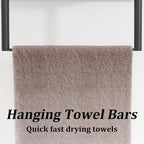 Towel Storage for Bathroom, 3 Tier Towel Rack with Shelf and Towel Bar, Wall Mounted Towel Racks for Bathroom Towel Storage and Organizer - Matte Black