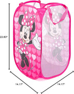 Jay Franco Disney Minnie Mouse Pop Up Hamper - Mesh Laundry Basket/Bag with Durable Handles (Official Disney Product)