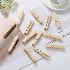 30 PCS Clothes Pins, 2.9 Inch Wooden Clothespins, Heavy Duty Clothes Line Clips for Drying Laundry, Rust Resistant Clothes Clip for Hanging Pictures
