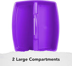 Storex 2-Compartment Large Caddy – Multipurpose Classroom Organizer with Handle, Purple, 6-Pack (00955U06C)