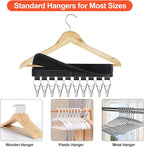 Hat Rack for Baseball Caps Hat Organizer Holder for Hanger & Room Closet Display, 2Pack 10 Hat Storage Clips for Hang Ball Caps Beanie, for Men Gift, Not Including Hangers & Hats (2PC Black)