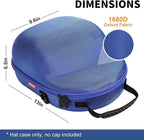 Livelab Hat Case, Hard Hat Case for Baseball Caps, Hat Storage with Carrying Handle & Shoulder Strap, Hat Organizer Protects Up to 6 Hats, Perfect for Travel & Home Storage - Blue