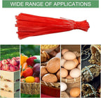100Pcs Reusable Produce Plastic Mesh Bag,20 Inch Seafood Boil Bags，Kitchen Organizer Produce Packaging Supplies Net，Vegetable and Fruit Seafood Plastic Mesh Strap Storage Bag