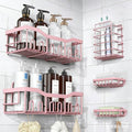 EUDELE 5-Pack Rustproof Stainless Steel Shower Caddy – No Drill Adhesive Bathroom Organizer with Large Capacity, Spacious Shower Shelves for Inside Shower, Kitchen & Home Decor Storage-XL Size
