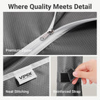 VIPEK V5C Medium Covered Clothes Rack Heavy Duty Portable Closet Wardrobe, Freestanding White Clothing Rack with Grey Upgarded Polyester Cover, Adjustable Custom Closet Rack, 56.7" Lx15.7 Wx76.4 H