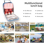 Lunch box Lunch bag for men women Insulated Lunchbox Lunch bags for Work Picnic Travel (Blue camo)