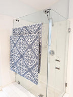 Insieme Extra Wide (32"x 16"x 4.7”) Towel Rack for Over Glass Shower Wall or Glass Shower Enclosure (Frameless or Frames up to 1.6" Thick). 2 Tier - Stainless Steel - No Rust