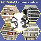 Post Inserts Connectors - PP Plastic, Injection Molded, Sturdy Support - Black, 20 Post Corner Connectors and 20 Post Caps, Compatible with Whalen and Costco 5 Shelf Shelving Unit