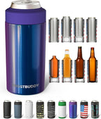 Frost Buddy Universal Can Cooler - Fits all - Stainless Steel Can Cooler for 12 oz & 16 oz Regular or Slim Cans & Bottles - Stainless Steel (Nebula Glitter)