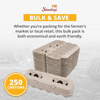Stromberg's Large Blank Egg Cartons, Bulk Pack for Large Eggs, Perfect for Custom Branding, Safe & Secure Egg Storage, Convenient Stacking for Easy Transport and Storage, 250 Pack