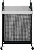 STO STO Laundry Hamper, 90L Rolling Laundry Sorter Cart with Removable and Washable Liner Bag, Clothes Hamper with Wheels and Metal Handle for Laundry Room and Bedroom, Gray