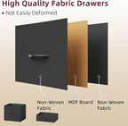 2-Drawer File Cabinet, Filing Cabinet with 2-Tier Printer Shelves, Office Cabinets with Side Bag&File Drawer for A4/Letter Size, Printer Stand with Storage for Home Office, Black, 16.5" W