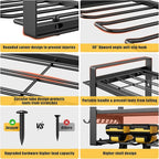 Power Tool Organizer Wall Mount, 3-Tier Tool Storage Rack with 4 Drill Holders, 150LBS Load Heavy Duty Cordless Tool Shelf for Garage Organization, Gift for Men