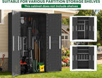 Vertical Outdoor Storage Shed, 60 Cu.Ft Resin Storage Cabinet Waterproof with Lockable Floor, All-Weather Tall Backyard Shed for Patio Furniture, Garage, Garden, Porch (Black)