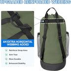 BALEINE 150L Laundry Bag Backpack, 900D Oxford Fabric Large Travel Laundry Bags with Shoulder Straps and 2 Mesh Pockets for College Dorm, Apartment, Laundromat (Green, 150L)