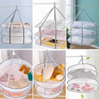 AUTODECO 3-Tier Folding Mesh Clothes Hanging Dryer, Sweater Drying Rack, Large Laundry Drying Rack, Lay fold Flat Dry Hanger, Mesh Clothes Hanging Dryer - XL(3Tier)