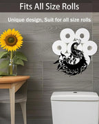 Peacock Toilet Tissue Holder,Animal Paper Holders,Decorative Metal Papers Holder,Funny Toilet Animal Storage for Bathrooms,Bathroom Paper Organizer for Extra 8 Rolls Wall Mounted Art Decor