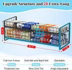 2-Pack Stackable Can Rack Organizer for Pantry, Stable Extra Long Storage for Kitchen Cabinet Cupboard, Rolling Can Holders for Canned Food, Dispenser for Snacks and Canned Soda