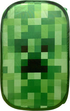 Jay Franco Minecraft Creeper Pop Up Hamper - Mesh Laundry Basket/Bag with Durable Handles, 22" x 14"