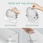 4Pcs Paper Plate Dispenser for 6-9.5 Inch Disposable Plates, Space-Saving Plastic, Foam and Paper Plate Storage Organizer for Cabinet, Countertop, RV or Outdoor (Transparent)