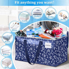 HomeHacks Moving Bags, Extra Large Size Moving Boxes, Heavy Duty Luggage Bags with Smooth Zipper and Sturdy Handles, Large Capacity & Easy Loading Storage Totes for Space Saver 125L, 4-Pack, Blue