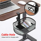 Under Desk Storage Drawer Organizer, Clamp on Under Table Shelf Hanging Desk Mount Tray Attachable Drawer Basket for Home Office Desktop Clutter Management Space Saving
