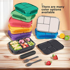 Lunch Box Kids,Bento Box Adult,Leakproof Lunch Containers for Adults/Kids/Toddler,1200ML-4 Compartments bento Lunch box with Utensil,Microwave & Dishwasher & Freezer Safe (Dark Gray)