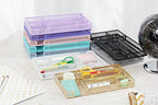 Annova Desk Drawer Organizer Tray for Office Organization - Metal Mesh - Storage Tray with Dividers for Pens, Desktop Accessories, Bathroom, Kitchen, Makeup and Office Supplies (Small, Light Pink)