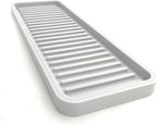 Happitasa Silicone Kitchen Sink Organizer Tray, Sponge Holder and Countertop Protector | Bathroom and Kitchen Soap Dish and Dispenser Tray (Light Grey, 12"x4")