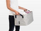 Brabantia - Foldable Laundry Basket - Compact Storage Box - Water Resistant Coating - Multi-Functional - Laundry Hamper - Bathroom - Collapsible - Grey - 9 Gal