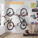 3-Pack Swivel Bike Rack Wall Mount, Bike Hangers for Garage, Space-Saving Vertical Bike Holder, Holds up to 77 lbs, Bicycle Wall Hanger Storage, No Heavy Lifting Required Indoor Hanging Bike Rack